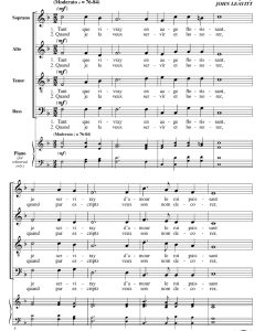 商品为SATB 四声部合唱线谱 Tant que vivray 利维特版 阿卡贝拉 混声无伴奏合唱谱 有试听-云音圈