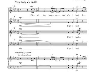 商品为SATB 四声部合唱线谱 The Parting Glass 帕格尔 阿卡贝拉 混声无伴奏合唱谱 有试听-云音圈