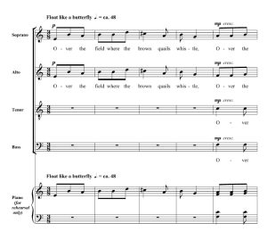 商品为SATB 四声部合唱线谱 The Soul of a Butterfly 迪尔沃思版 阿卡贝拉 混声无伴奏合唱 有试听-云音圈