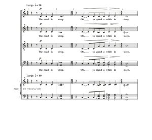 商品为SATB 四声部合唱线谱 The Summit Is Nigh 罗伯斯版 阿卡贝拉 混声无伴奏合唱谱 有试听-云音圈