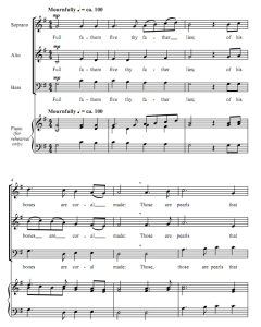 商品为SAB 三声部合唱线谱 Two Madrigals for the Developing 帕德沃斯基版 阿卡贝拉 混声无伴奏合唱谱 有试听-云音圈