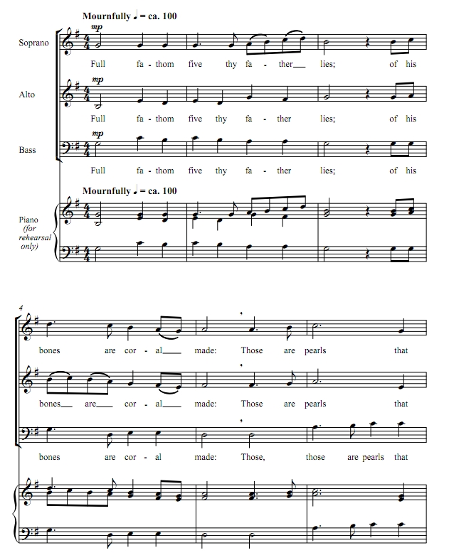 商品为SAB 三声部合唱线谱 Two Madrigals for the Developing 帕德沃斯基版 阿卡贝拉 混声无伴奏合唱谱 有试听