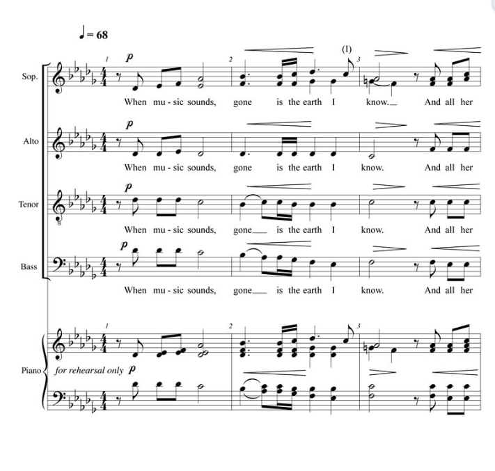 商品为SSATTBB 七声部合唱线谱 When Music Sounds 希尔科布版 混声合唱谱 有试听