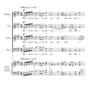 商品为SATB 四声部合唱线谱 Winter is Past 鲁宾斯坦版 阿卡贝拉 混声无伴奏合唱谱 有试听-云音圈