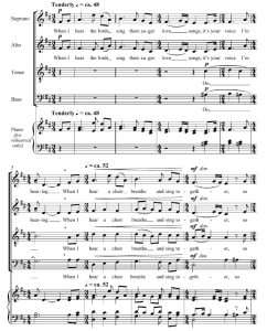 商品为SSATBB 六声部合唱线谱 our voices linger 詹姆斯版 阿卡贝拉 混声无伴奏合唱谱 有试听-云音圈