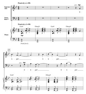 商品为SATB 四声部合唱线谱 以利亚赞歌 Elijah Rock 爱默生版 混声合唱谱 有试听-云音圈