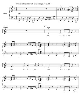 商品为SSA 三声部合唱线谱 以利亚赞歌 Elijah Rock 迪尔沃思版 童声女声合唱谱 有试听-云音圈