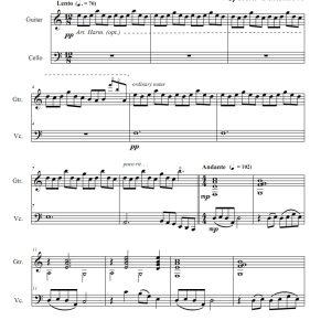 圣诞快乐，劳伦斯先生 吉他大提琴 总谱+分谱 有试听-云音圈