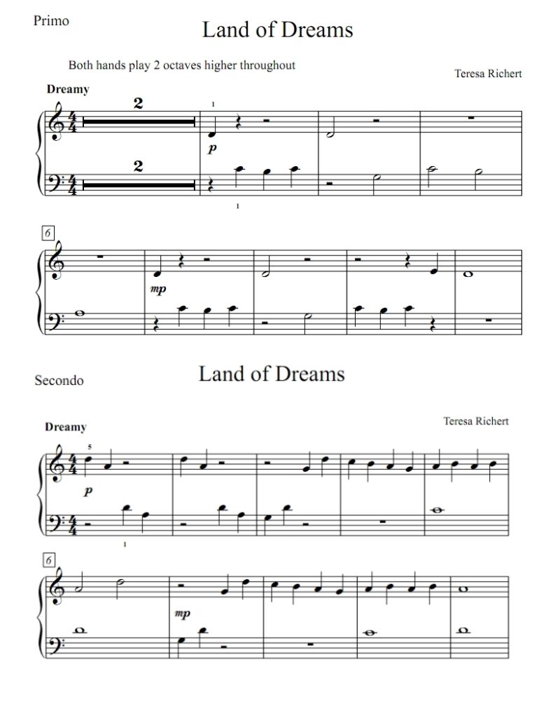 图片[3]-特蕾莎 Land of Dreams 梦想之地 共2册 含9首演奏效果极佳的初级四手联弹曲目