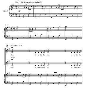 商品为SSA 三声部合唱线谱 珍妮·伊莎贝拉带来了火炬 伦茨版  童声女声合唱谱 有试听-云音圈