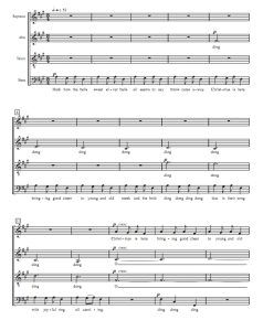 商品为SATB 四声部合唱线谱 钟声颂歌 混声合唱谱 有试听-云音圈