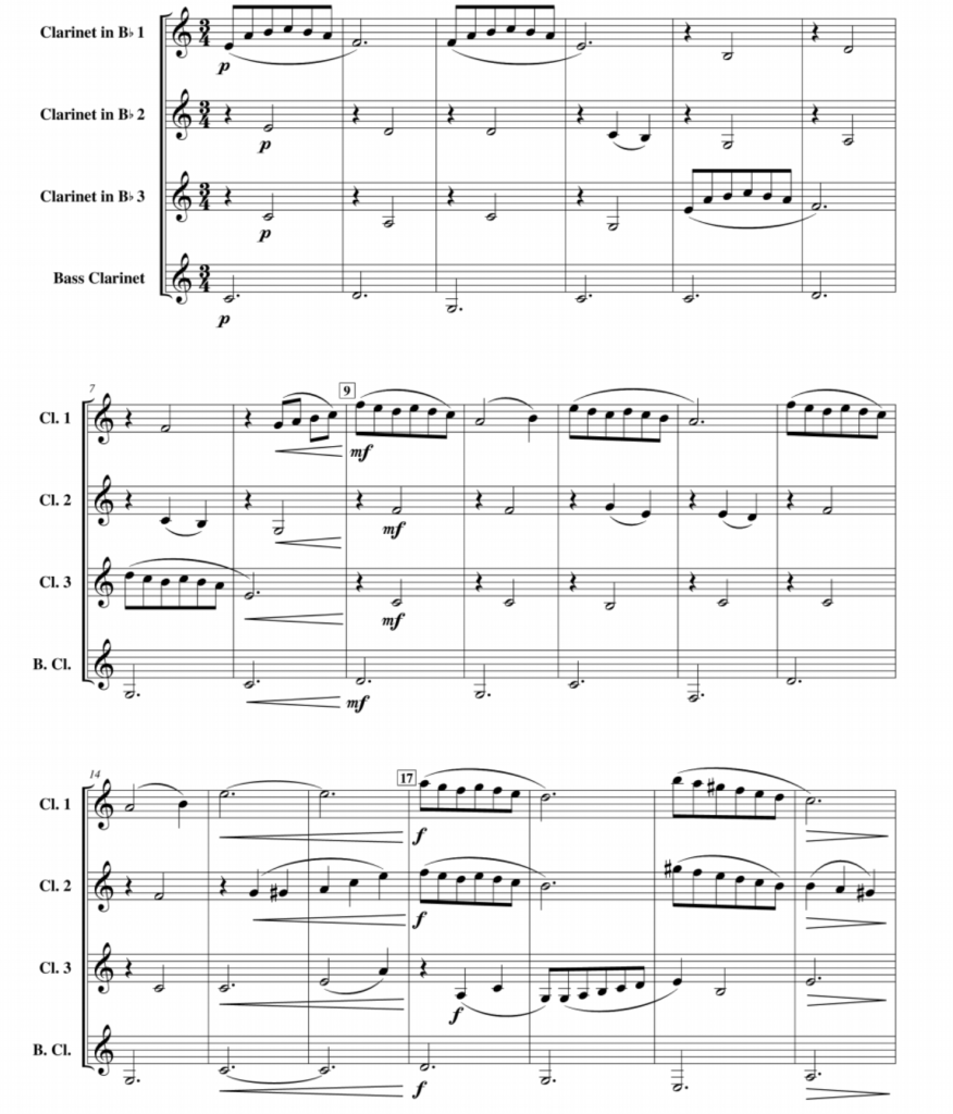 La La Land 爱乐之城 单簧管四重奏 总谱+分谱 有试听