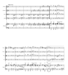 婚礼进行曲 门德尔松 弦乐四重奏+钢琴 总谱+分谱 有试听-云音圈