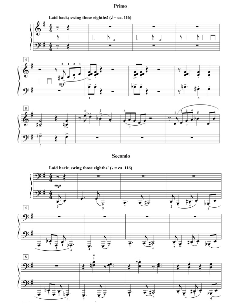荡秋千 Jazz suite 爵士组曲 四手联弹 有试听
