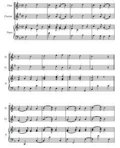 3 首简易版圣诞颂歌 长笛单簧管钢琴 总谱 有试听-云音圈