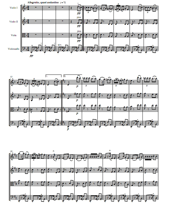 Habanera 哈巴涅拉 弦乐四重奏 总谱+分谱