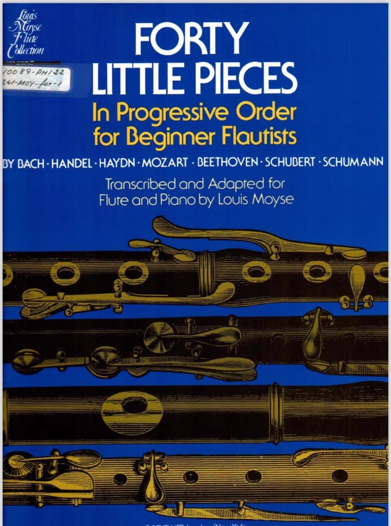 长笛初学好听的乐曲 forty little pieces 带钢琴伴奏谱