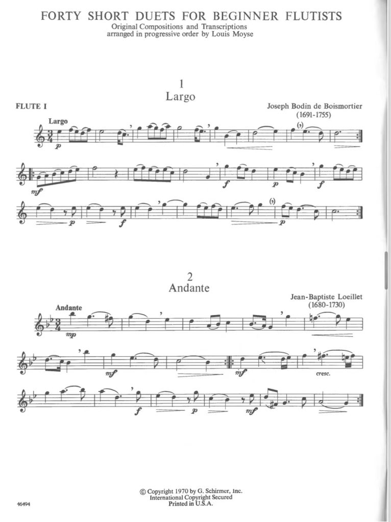 图片[4]-路易斯·莫伊斯 40首长笛初级二重奏曲集 Forty Short Duets for Flutist