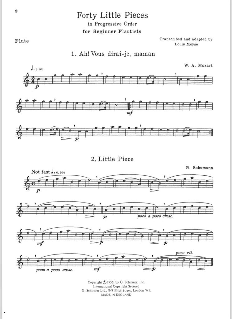 图片[3]-长笛初学好听的乐曲 forty little pieces 带钢琴伴奏谱