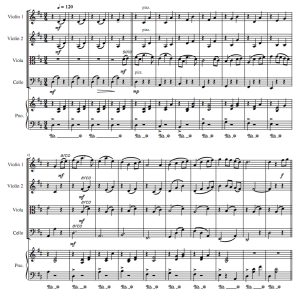 always with me 弦乐四重奏+钢琴 总谱+分谱 有试听-云音圈