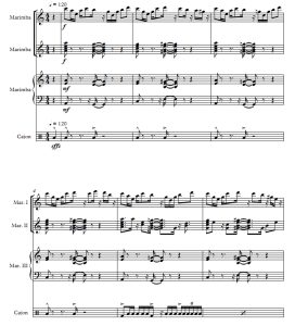 塔姆坎  3马林巴+打击乐 四重奏 总谱+分谱 有试听-云音圈