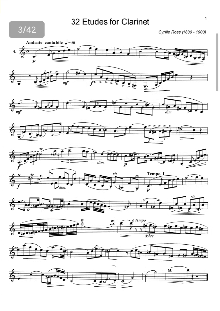 图片[2]-罗塞32首单簧管练习曲+40首单簧管练习曲 共2本  适合单簧管初学者和进阶练习