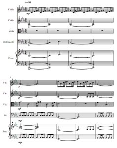 权力的游戏 弦乐四重奏+钢琴 总谱+分谱 有试听-云音圈