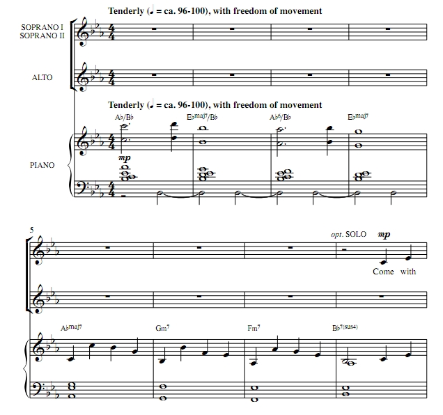 商品为SSA 三声部合唱线谱 欢乐糖果屋 Pure Imagination 阿特豪斯版 童声女声合唱谱 有试听