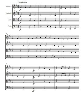 欢乐颂  弦乐四重奏 总谱+分谱-云音圈