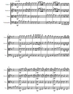 水上音乐组曲二号 小步舞曲 亨德尔 弦乐四重奏 总谱+分谱 有试听-云音圈