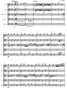 游击队之歌 祝盾 木管五重奏 总谱+分谱 有试听-云音圈