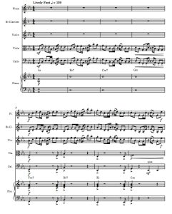 爱乐之城 又一个阳光灿烂的日子 Another day of sun 长笛单簧管小中大提琴钢琴六重奏 总谱+分谱 有试听-云音圈