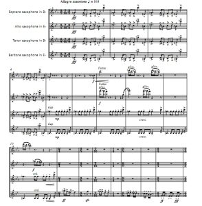 离婚  萨克斯四重奏 总谱+分谱 有试听-云音圈