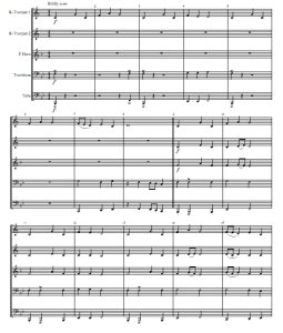 英雄的队列 0.5级 A Hero's Procession 铜管五重奏 总谱 有试听-云音圈