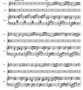 雨  小提琴中提琴钢琴 总谱+分谱 有试听-云音圈