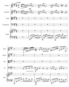 青花瓷 弦乐四重奏+钢琴 总谱+分谱 有试听-云音圈