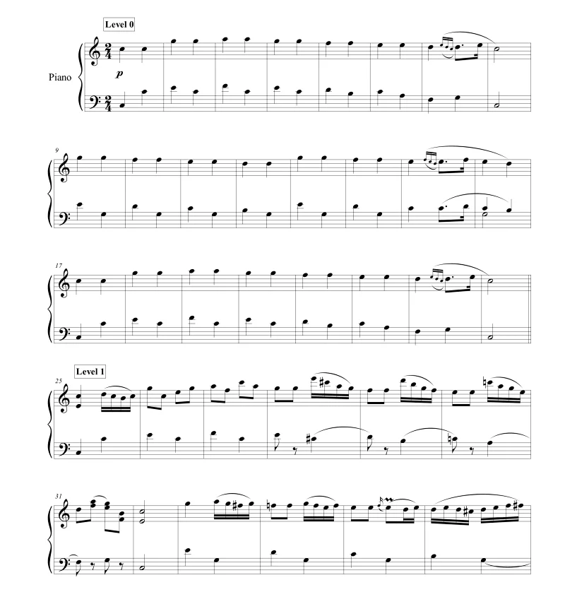 7个等级的小星星 钢琴独奏 有试听