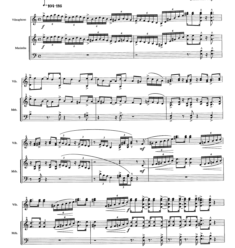 Losa 塞琼奈 中级 颤音琴+马林巴 总谱+分谱 有试听