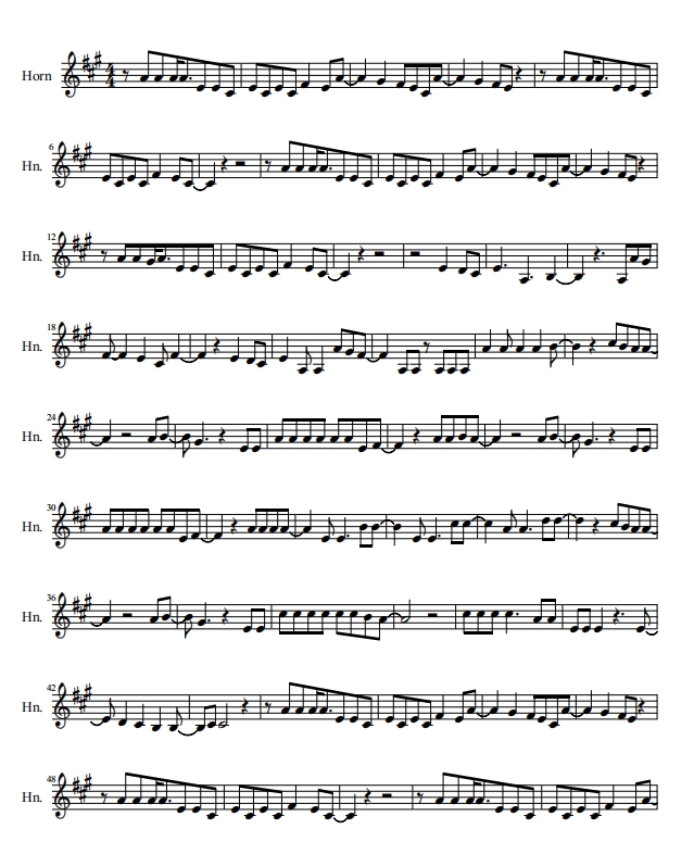 The Edge Of Glory 圆号谱 有试听