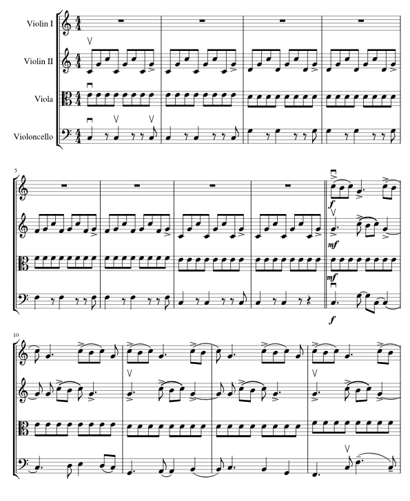 Yellow 弦乐四重奏 总谱+分谱 有试听