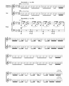 商品为SSA 三声部合唱线谱 You're The Voice 科比肖版 童声女声合唱谱 有试听-云音圈