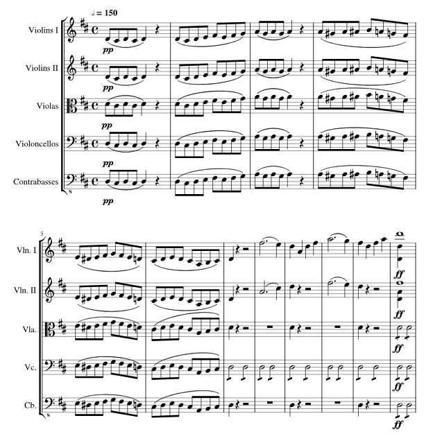 《费加罗的婚礼》序曲 弦乐五重奏 总谱+分谱 有试听