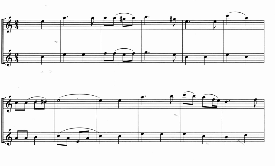 三套车 萨克斯二重奏 总谱 有试听