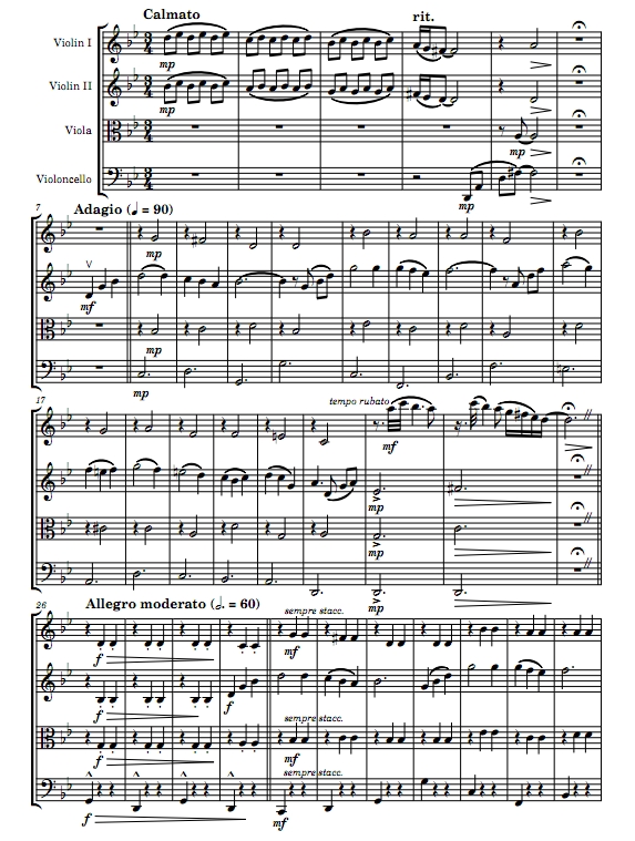 人生的旋转木马 哈尔的移动城堡 弦乐四重奏 总谱+分谱 有试听