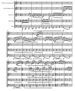 休息与进行曲 选自舒曼狂欢节 加拿大铜管五重奏 总谱+分谱 有试听-云音圈