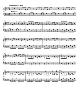 传说之下变奏曲 中级 4槌 独奏 马林巴谱  有试听-云音圈