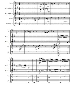 你到底是谁 长笛单簧管小提琴大提琴五重奏 总谱+分谱 有试听-云音圈