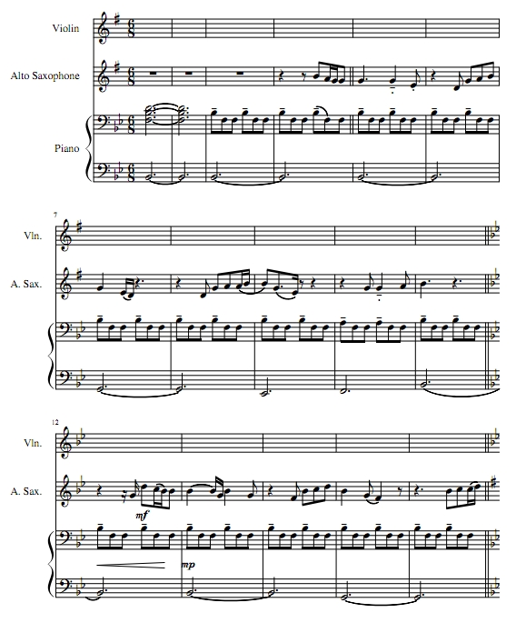 你是我活下去的理由 小提琴萨克斯钢琴 总谱+分谱 有试听