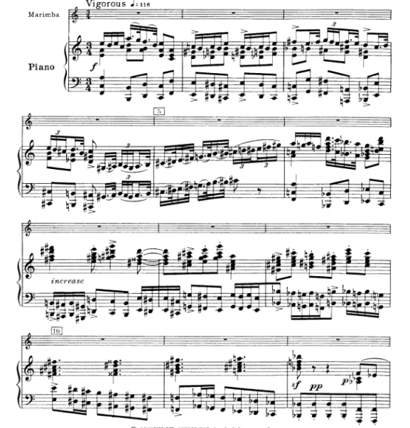 克雷斯顿 马林巴小协奏曲 Op.21 马林巴独奏谱+钢琴伴奏谱 有试听