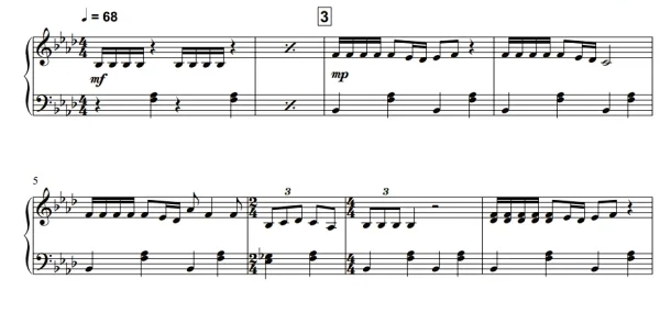 图片[2]-凭空而生 共4首 中级 四槌 独奏 马林巴谱 有试听